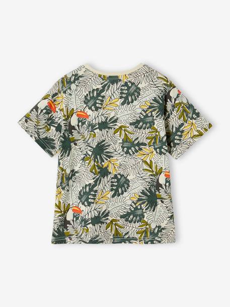 T-Shirt with Graphic Holiday Motifs for Boys printed green - vertbaudet enfant 
