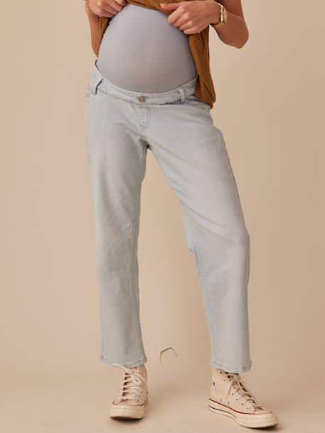 Straight Leg Jeans for Maternity, Seamless Belly Band, by ENVIE DE FRAISE bleached denim+stone - vertbaudet enfant 