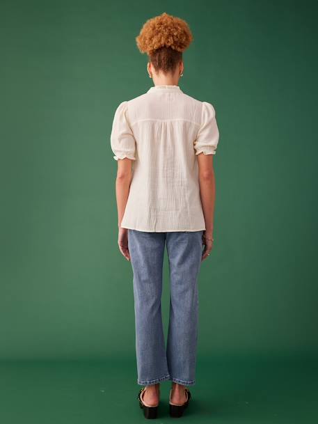 Cotton Gauze Blouse for Maternity by ENVIE DE FRAISE ecru - vertbaudet enfant 
