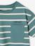 Tee-shirt garçon rayé personnalisable vert d'eau - vertbaudet enfant 