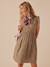 Short Dress with Ruffled Sleeves in Broderie Anglaise for Maternity, by ENVIE DE FRAISE khaki - vertbaudet enfant 