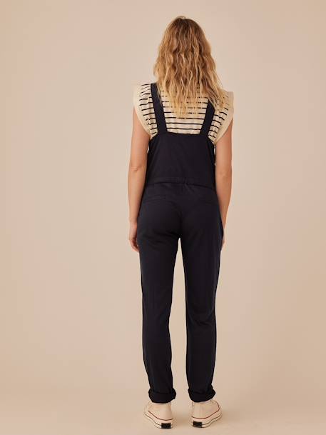 Dungarees in Lightweight Fleece for Maternity, by ENVIE DE FRAISE khaki+navy blue - vertbaudet enfant 