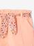 Short bébé fille en gaze de coton ceinture imprimée abricot+écru+rose bonbon - vertbaudet enfant 