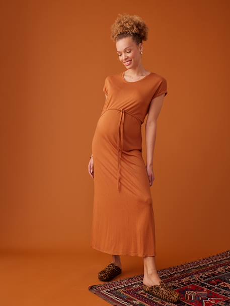 Robe longue grossesse caramel - vertbaudet enfant 