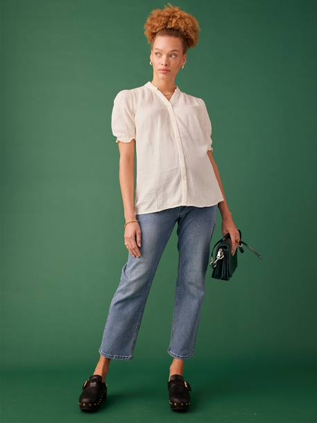 Cotton Gauze Blouse for Maternity by ENVIE DE FRAISE ecru - vertbaudet enfant 