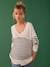 Fine Knit Jumper for Maternity, ENVIE DE FRAISE pomegranate+white - vertbaudet enfant 