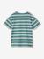 Tee-shirt garçon rayé personnalisable vert d'eau - vertbaudet enfant 