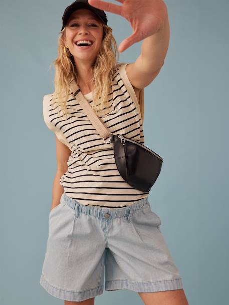 Short grossesse en jean effet paperbag denim bleached - vertbaudet enfant 