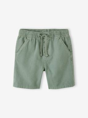 Cotton/Linen Bermuda Shorts for Boys  - vertbaudet enfant