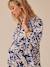 Robe longue grossesse esprit bohème boutonnée bleu roi+grenadine+noir - vertbaudet enfant 