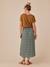 Long Skirt in Cotton Gauze for Maternity, ENVIE DE FRAISE beige+green - vertbaudet enfant 
