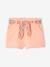 Short bébé fille en gaze de coton ceinture imprimée abricot+écru+rose bonbon - vertbaudet enfant 