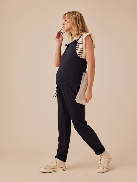 Salopette grossesse en molleton léger kaki+marine - vertbaudet enfant 