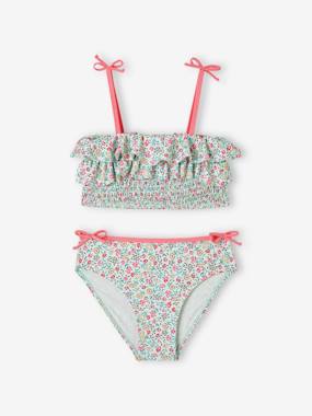 Bikini with Floral Print for Girls  - vertbaudet enfant