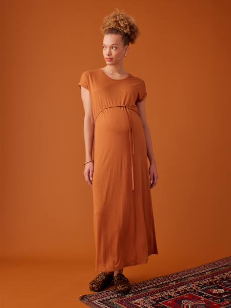 Long Dress for Maternity, by ENVIE DE FRAISE caramel - vertbaudet enfant 
