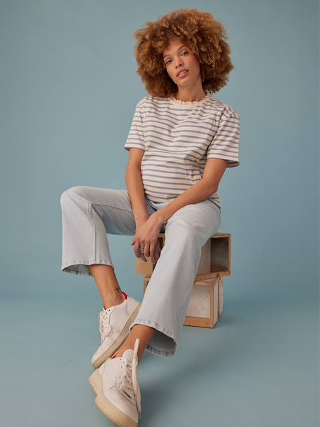 Sailor-Style T-Shirt for Maternity by ENVIE DE FRAISE sky blue - vertbaudet enfant 