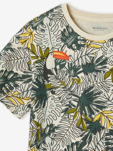 T-Shirt with Graphic Holiday Motifs for Boys printed green - vertbaudet enfant 
