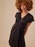 Robe grossesse satinée effet noué anthracite - vertbaudet enfant 
