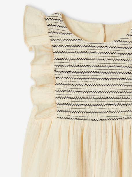 Cotton Gauze Jumpsuit for Babies ecru - vertbaudet enfant 