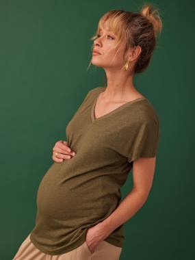 -T-Shirt for Maternity, Iridescent V-Neck, by ENVIE DE FRAISE