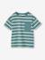 Tee-shirt garçon rayé personnalisable vert d'eau - vertbaudet enfant 