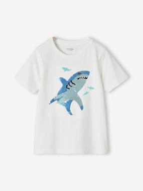 -Basics T-Shirt with Reversible Sequins for Boys