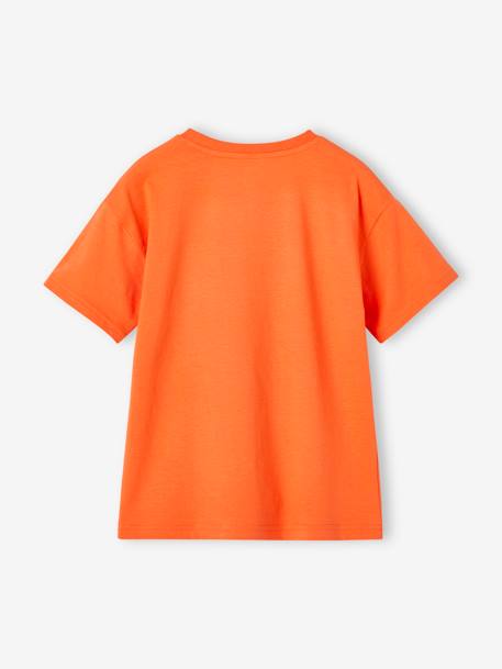 T-Shirt with Holiday Motifs for Boys ink blue+tangerine+turquoise - vertbaudet enfant 