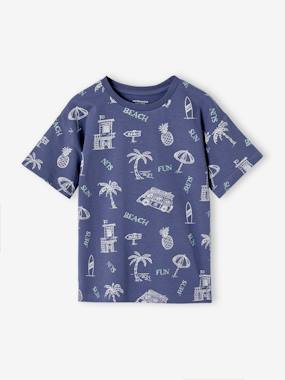 T-Shirt with Graphic Holiday Motifs for Boys  - vertbaudet enfant