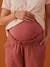 Paperbag-Style Trousers in Cotton Gauze for Maternity, by ENVIE DE FRAISE old rose+sandy beige - vertbaudet enfant 
