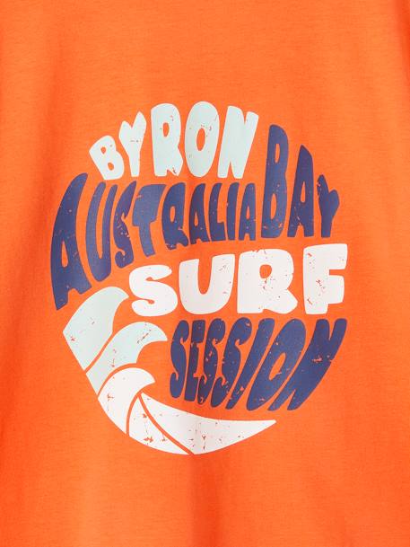 Tee-shirt motif vacances gaçon encre+mandarine+turquoise - vertbaudet enfant 