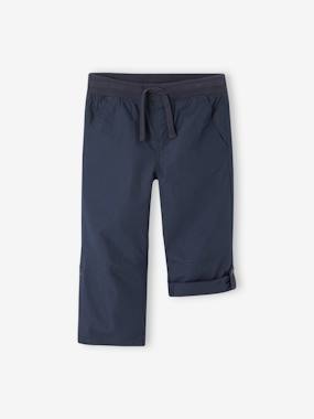 Cropped Lightweight Trousers Convert into Bermuda Shorts, for Boys  - vertbaudet enfant