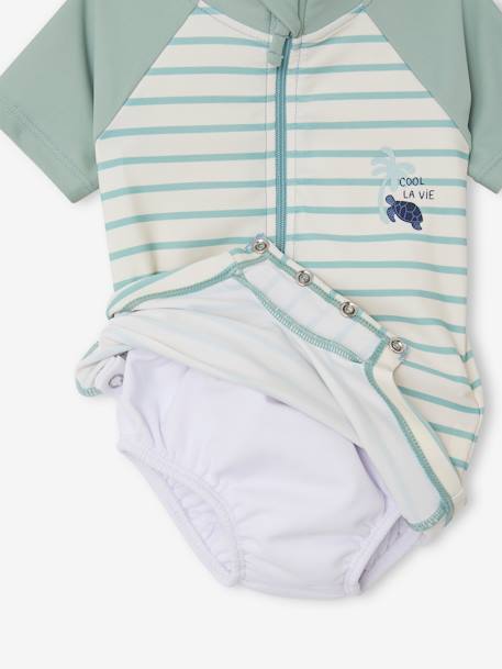UV Protection Swimsuit for Baby Boys sage green - vertbaudet enfant 