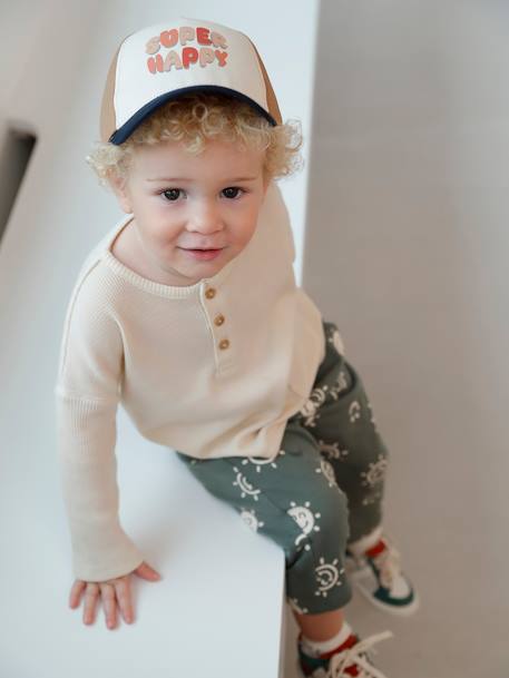 Casquette 'Super Happy' bébé garçon écru - vertbaudet enfant 