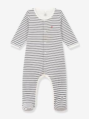Bébé-Pyjama, surpyjama-Bodypyjama à rayures en coton bébé PETIT BATEAU
