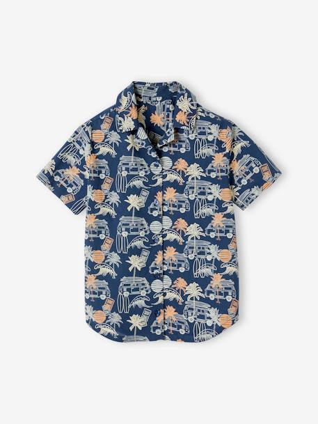 Shirt with Surf Print, for Boys printed blue - vertbaudet enfant 