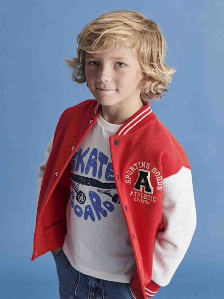 Sports Varsity Jacket for Boys blue+red - vertbaudet enfant 