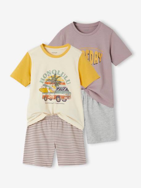Pack of 2 Pyjamas for Boys lavender - vertbaudet enfant 