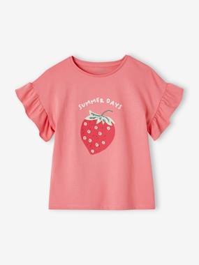 T-Shirt with Sequinned Motif for Girls  - vertbaudet enfant