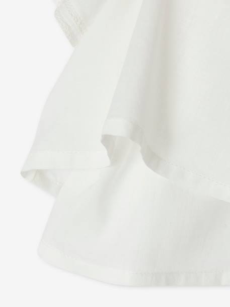 Blouse brodée à volants fille écru - vertbaudet enfant 