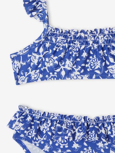 Maillot bain 2 pièces fleuri fille collection Team famille bleu imprimé - vertbaudet enfant 