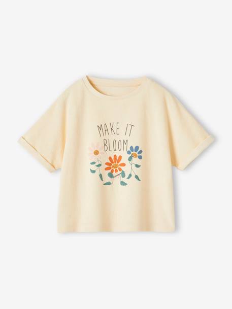 T-Shirt in Terry Fabric for Girls vanilla - vertbaudet enfant 
