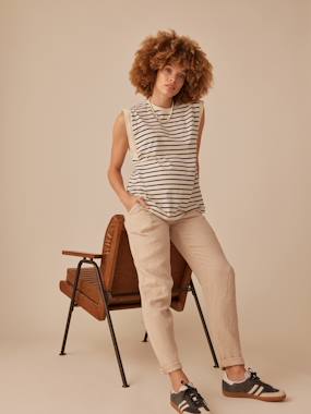 Pantalon grossesse en gaze de coton style paperbag - vertbaudet enfant Pantalon grossesse en gaze de coton style paperbag - vertbaudet enfant