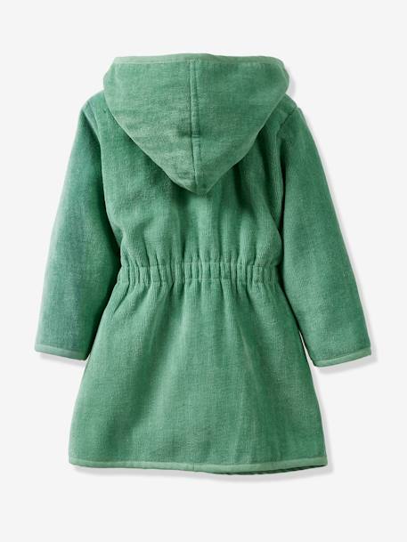Peignoir de bain enfant uni avec coton recyclé, personnalisable bois de rose+marine+menthe - vertbaudet enfant 