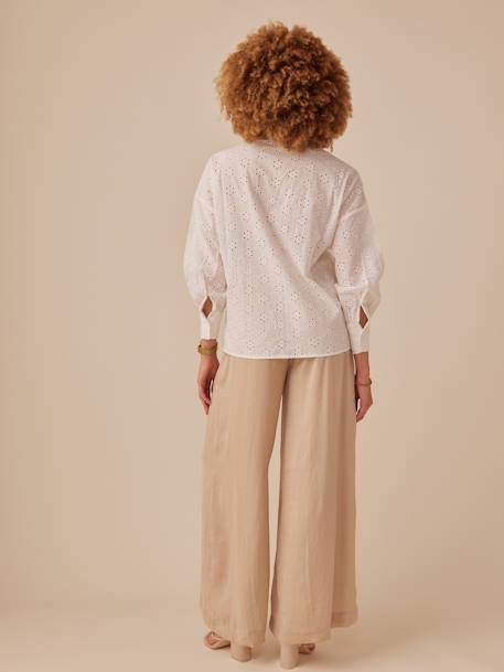 Pantalon de grossesse fluide style palazzo sable - vertbaudet enfant 