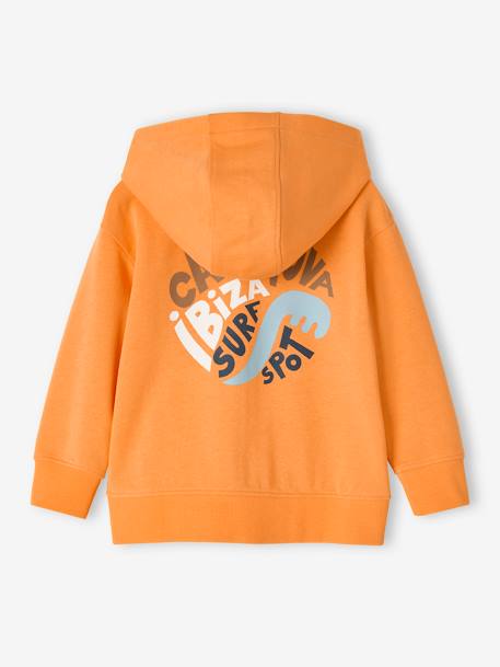 Hooded Jacket with Surfing Motif on the Back for Boys orange - vertbaudet enfant 