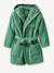 Peignoir de bain enfant uni avec coton recyclé, personnalisable bois de rose+marine+menthe - vertbaudet enfant 