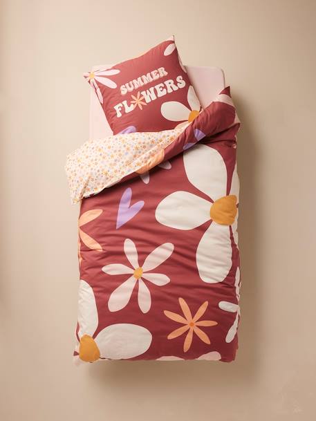 Duvet Cover + Pillowcase Set with Recycled Cotton for Children, Ibiza multicoloured - vertbaudet enfant 