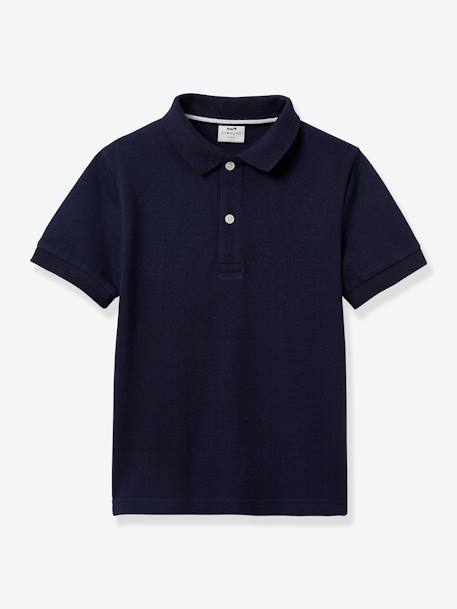 Polo Shirt in Organic Cotton for Boys, by CYRILLUS navy blue - vertbaudet enfant 