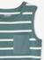 Striped Tank Top for Boys aqua green - vertbaudet enfant 