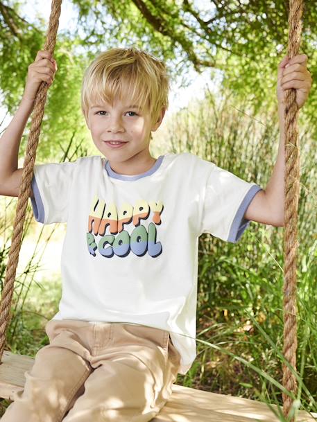 Happy & Cool T-Shirt for Boys sandy beige - vertbaudet enfant 